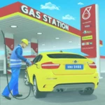 gas station car parking android application logo